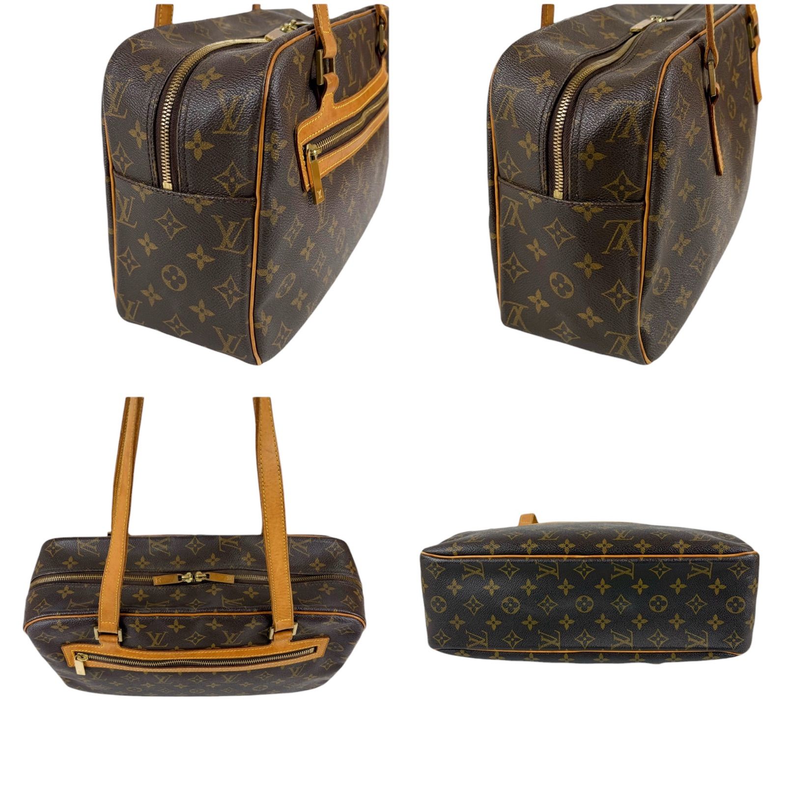 ルイヴィトン LOUIS VUITTON シテGM セミショルダーバッグ トートバッグ モノグラムレザー ブラウン 肩掛け ルイヴィトン LOUIS VUITTON シテGM セミショルダーバッグ トートバッグ モノグラムレザー ブラウン 肩掛け