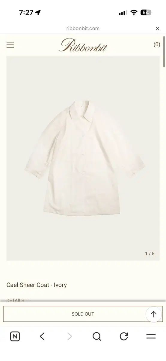 リーボン빛（リボンビ） cael sheer coat ivory