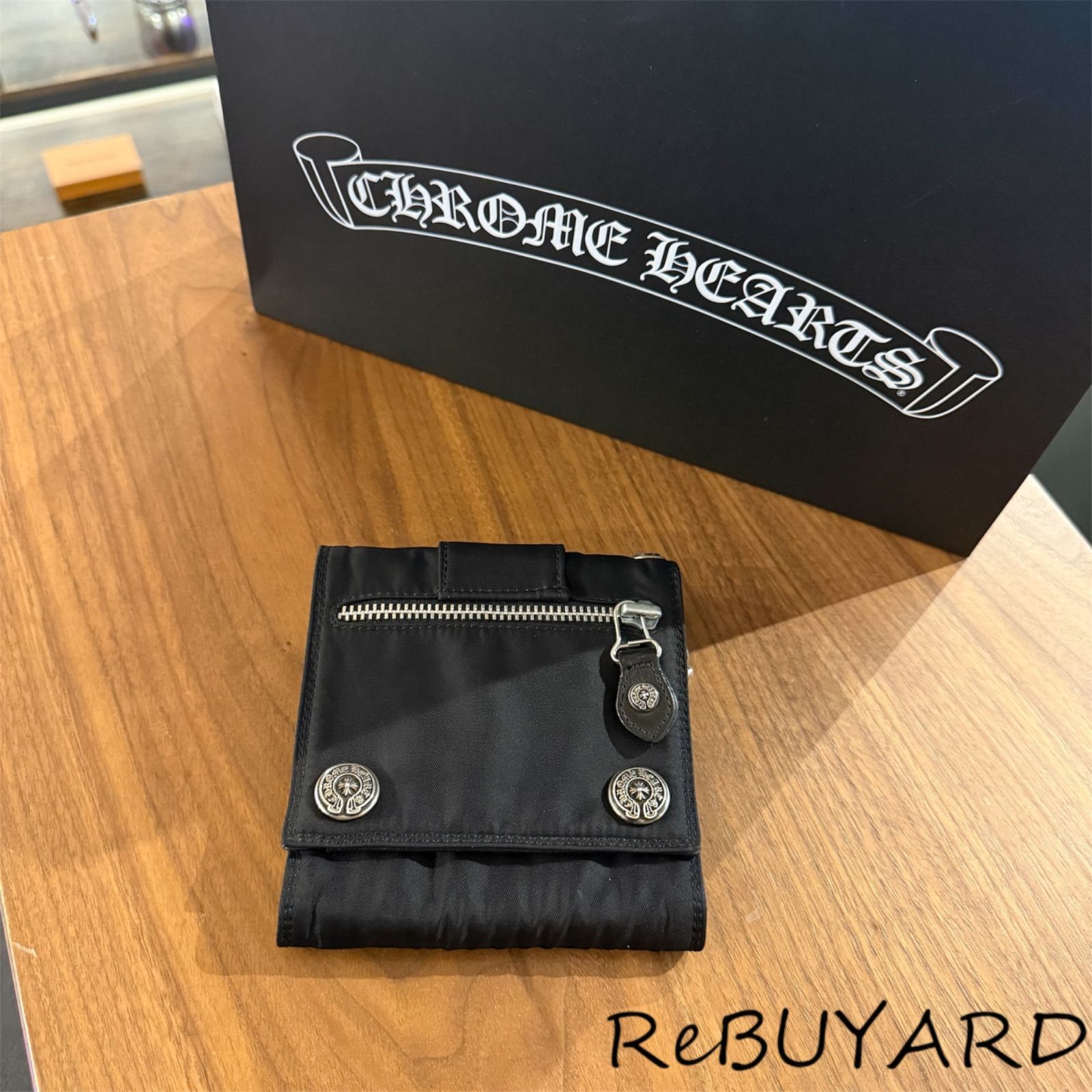 デッドストック】CHROME HEARTS ナイロン×レザー ウォレット 三つ折り
