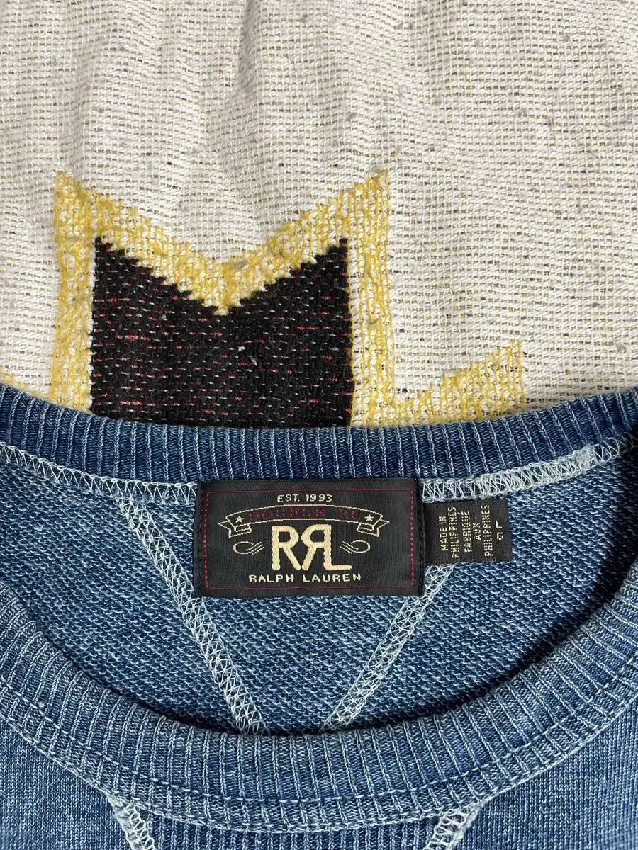 RRL Indigo フレンチ テリー スウェットシャツ (L)