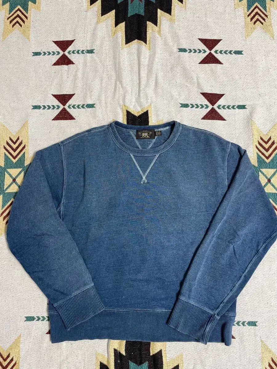 RRL Indigo フレンチ テリー スウェットシャツ (L)