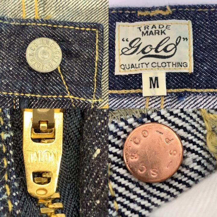極美品 gold RECYCLED WASTE SUVIN COTTON YARN 14oz. DENIM 5POCKET WIDE PANTS GL42579A デニム M 濃紺 東洋 メンズ 極美品 gold RECYCLED WASTE SUVIN COTTON YARN 14oz. DENIM 5POCKET WIDE PANTS GL42579A デニム M 濃紺 東洋 メンズ