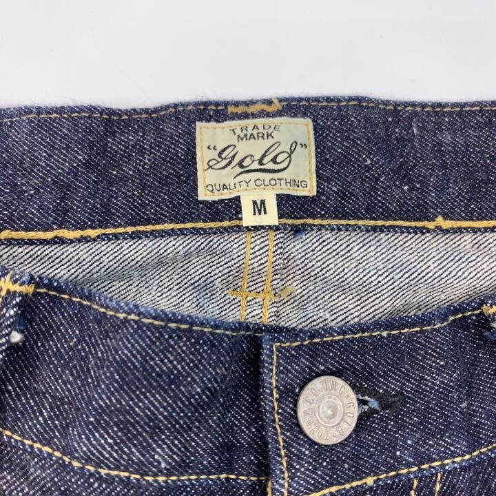 極美品 gold RECYCLED WASTE SUVIN COTTON YARN 14oz. DENIM 5POCKET WIDE PANTS GL42579A デニム M 濃紺 東洋 メンズ 極美品 gold RECYCLED WASTE SUVIN COTTON YARN 14oz. DENIM 5POCKET WIDE PANTS GL42579A デニム M 濃紺 東洋 メンズ