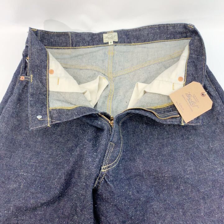 極美品 gold RECYCLED WASTE SUVIN COTTON YARN 14oz. DENIM 5POCKET WIDE PANTS GL42579A デニム M 濃紺 東洋 メンズ 極美品 gold RECYCLED WASTE SUVIN COTTON YARN 14oz. DENIM 5POCKET WIDE PANTS GL42579A デニム M 濃紺 東洋 メンズ