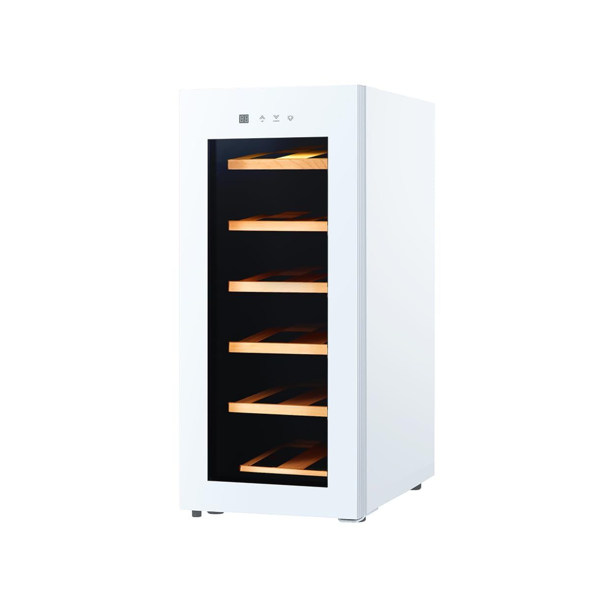PlusQ/プラスキュー ワインセラー 12本収納 BWC-012P(W) ホワイト 日本メーカー製ペルチェ採用 コンパクトモデル 静音式 国内サポートセンター 振動抑制 省エネ LEDライト搭載 木製棚 温度設定4-22℃★ PlusQ/プラスキュー ワインセラー 12本収納 BWC-012P(W) ホワイト 日本メーカー製ペルチェ採用 コンパクトモデル 静音式 国内サポートセンター 振動抑制 省エネ LEDライト搭載 木製棚 温度設定4-22℃★