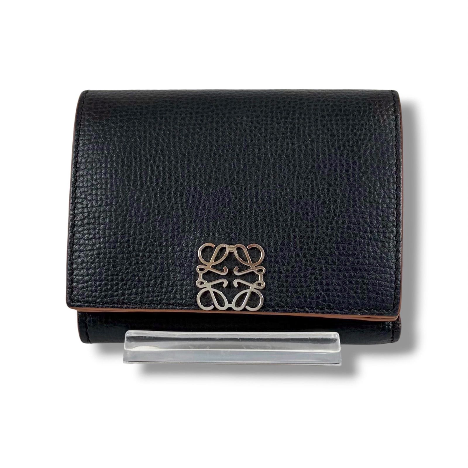 ロエベ LOEWE トライフォールドウォレット バーティカルウォレット 三つ折り財布 コンパクトウォレット シルバー金具 ロエベ LOEWE トライフォールドウォレット バーティカルウォレット 三つ折り財布 コンパクトウォレット シルバー金具
