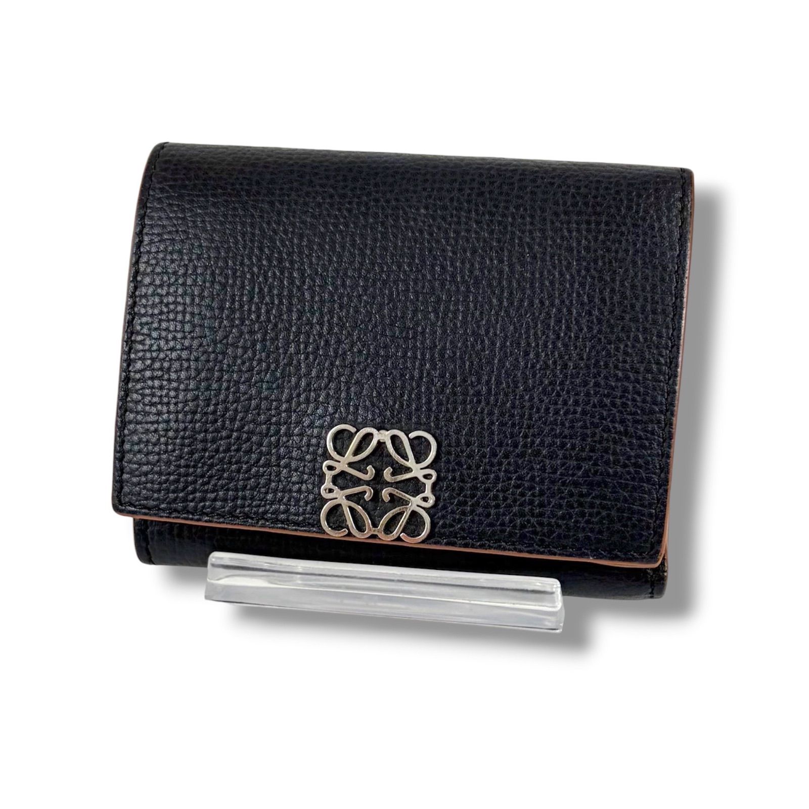 ロエベ LOEWE トライフォールドウォレット バーティカルウォレット 三つ折り財布 コンパクトウォレット シルバー金具 ロエベ LOEWE トライフォールドウォレット バーティカルウォレット 三つ折り財布 コンパクトウォレット シルバー金具