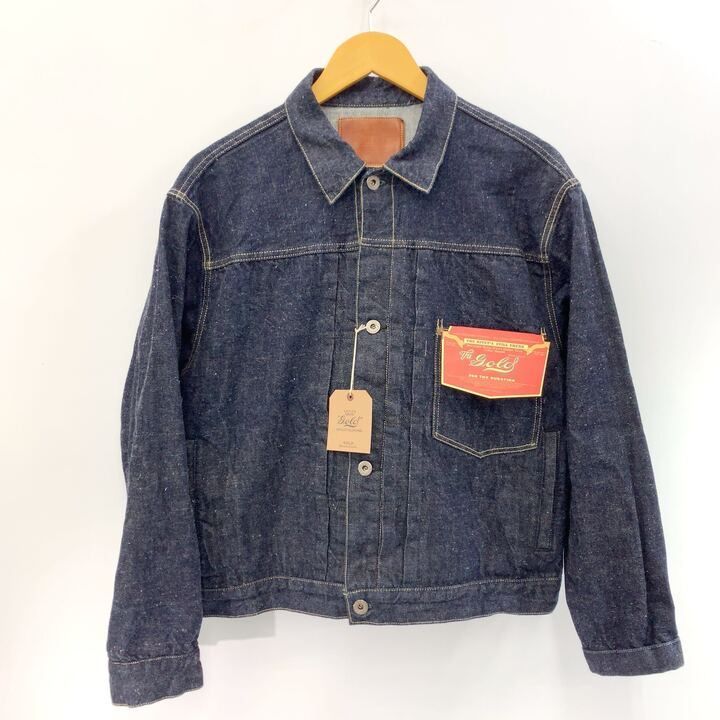 極美品 GOLD RECYCLED SUVIN COTTON YARAN 11.5oz DENIM BLOUSE WWⅡ MODEL GL15860N 大戦モデル デニム ジャケット 38 M 東洋 メンズ