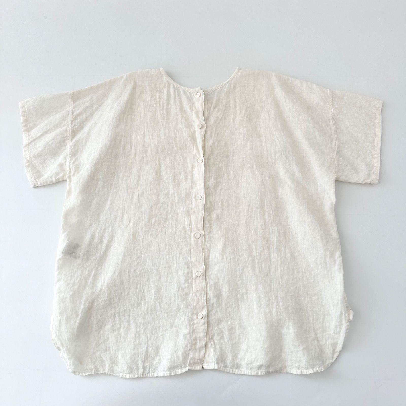 メゾンドソイル maison de soil 刺繍 リネン ブラウス 麻100% エン 