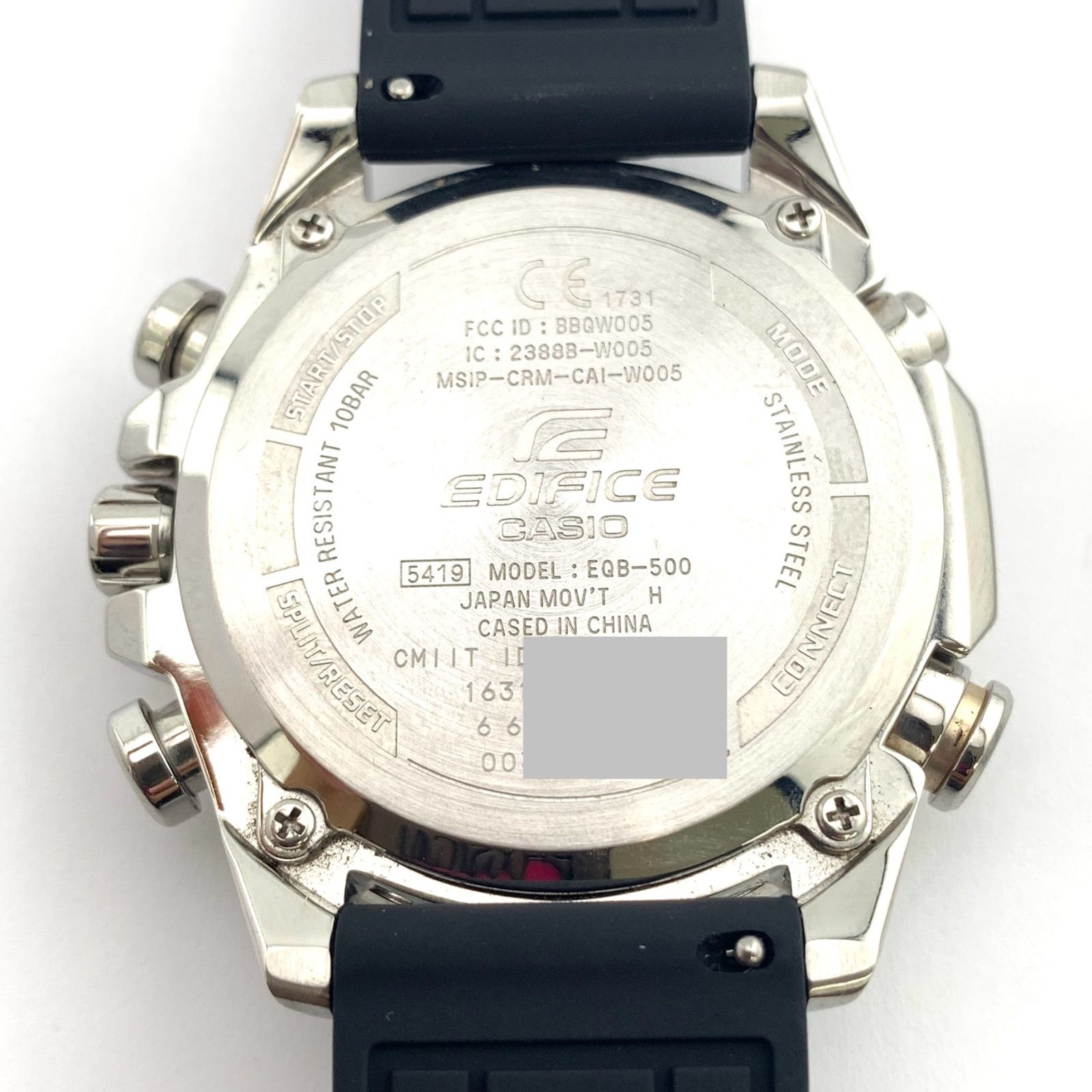 中古】CASIO EDIFICE EQB-500 タフソーラー スマートフォン連絡不可 