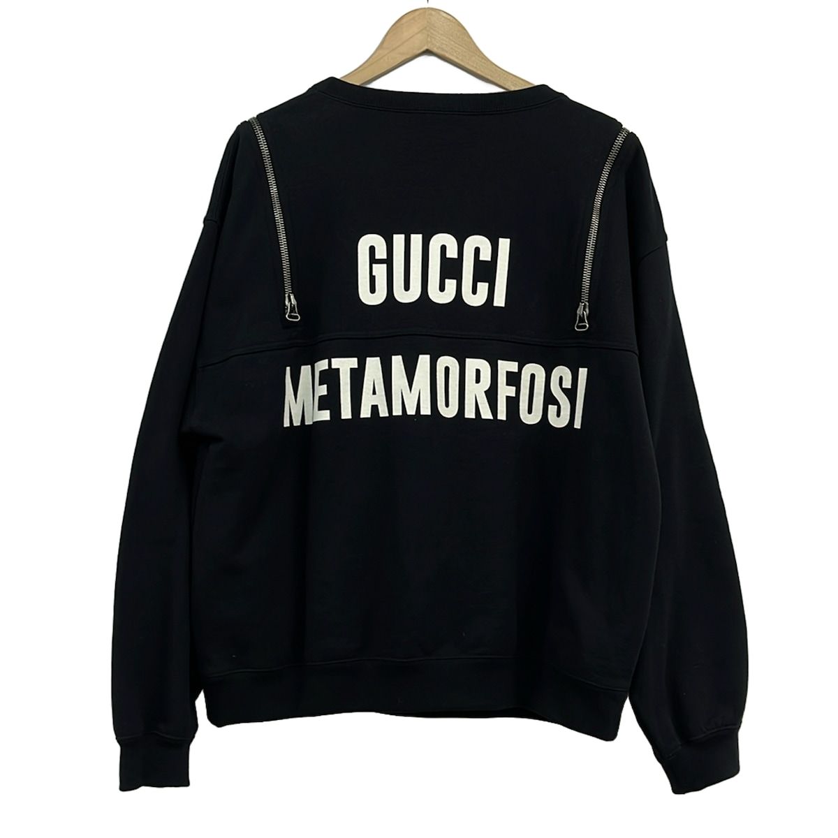 GUCCI(グッチ) トレーナー サイズM メンズ美品  - 715897 XJEVM 黒×白 長袖 GUCCI(グッチ) トレーナー サイズM メンズ美品 - 715897 XJEVM 黒×白