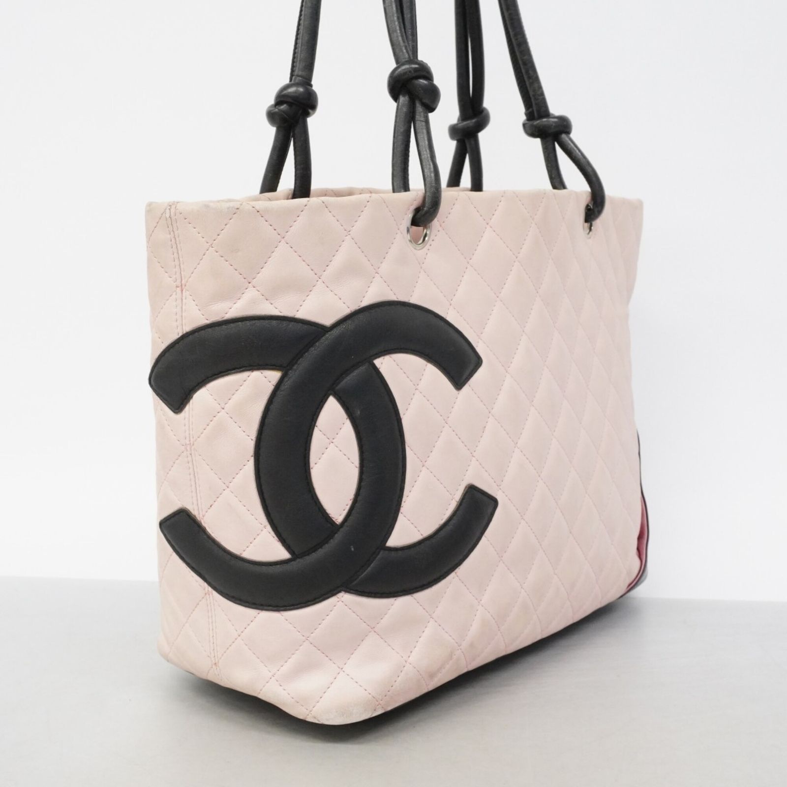 シャネル(Chanel) シャネル トートバッグ カンボン ラムスキン ピンク 