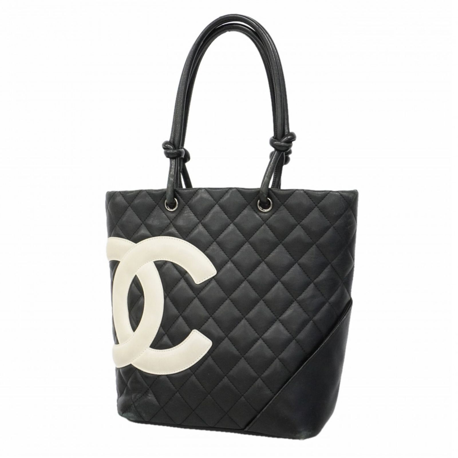 シャネル(Chanel) シャネル トートバッグ カンボン ラムスキン ブラック レディース