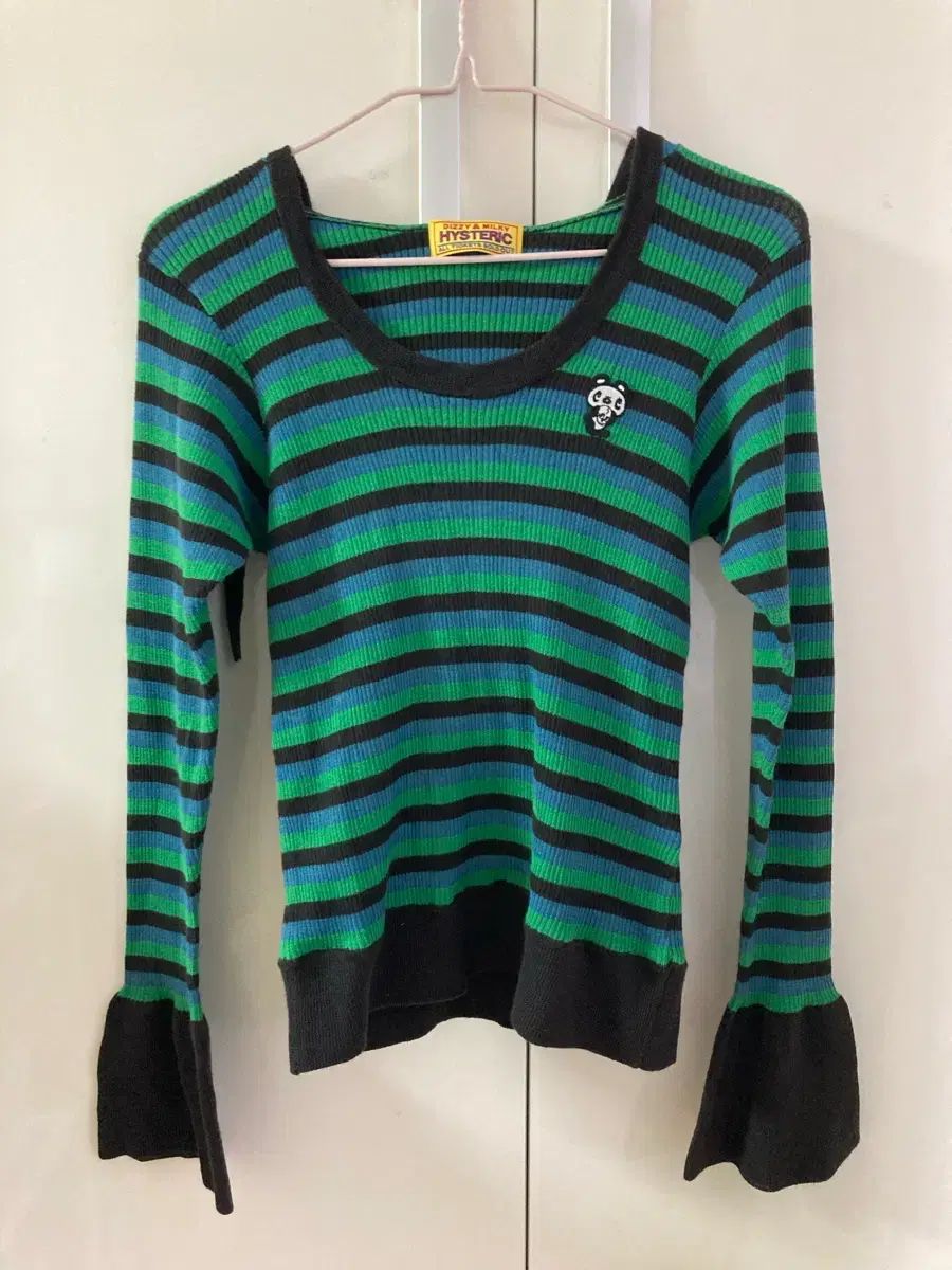 HYSTERIC GLAMOUR ヒステリックグラマー ストライプ フード ニット