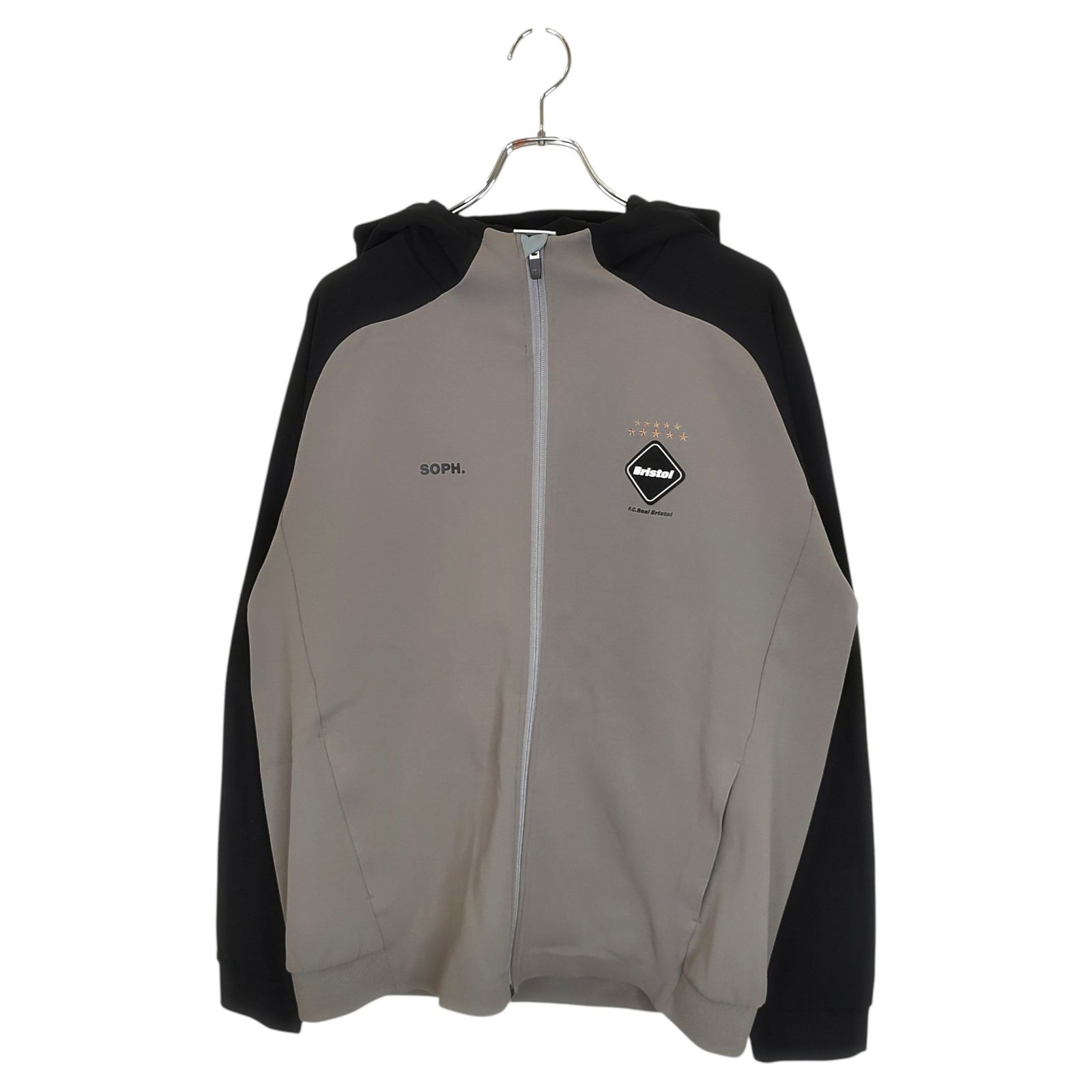 F.C.Real Bristol エフシーレアルブリストル 26SS PDK HOODED JACKET ジップアップ パーカー FCRB-260011 XL グレー/ブラック メンズ