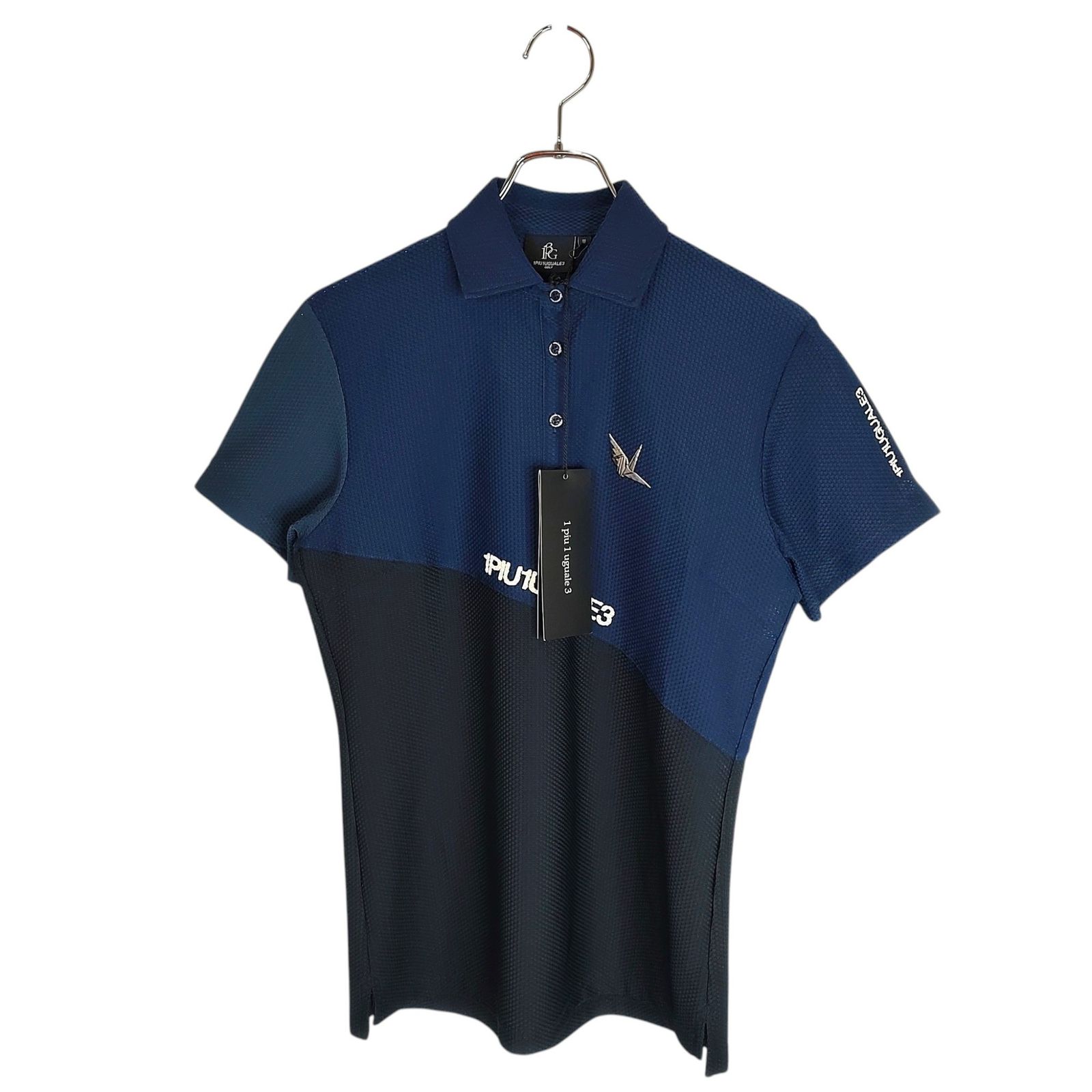 1PIU1UGUALE3 GOLF ウノピゥウノウグァーレトレ ゴルフ 24SS 半袖 ポロシャツ GST192-POE488 3 L ネイビー レディース