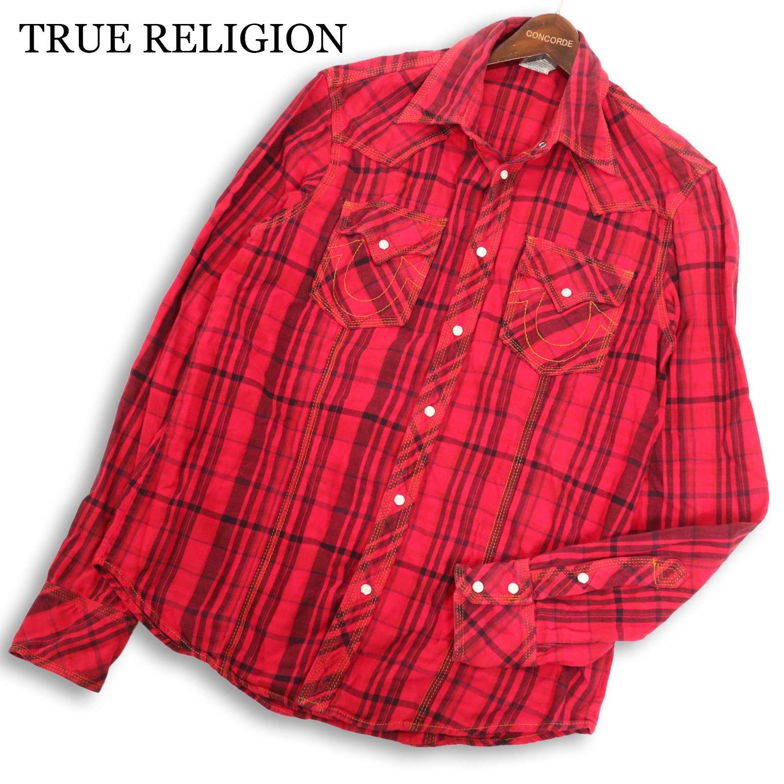 TRUE RELIGION トゥルーレリジョン 通年☆ 長袖 ウエスタン チェック 