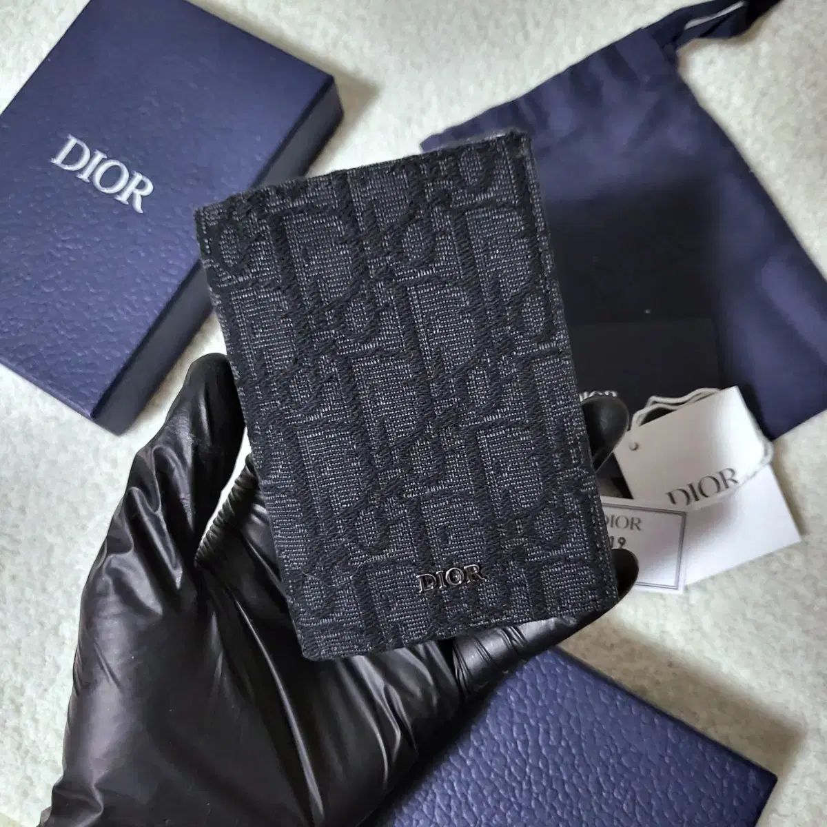 新モデル/ほぼ新品 Dior オブリーク オーガナイザー カードウォレット