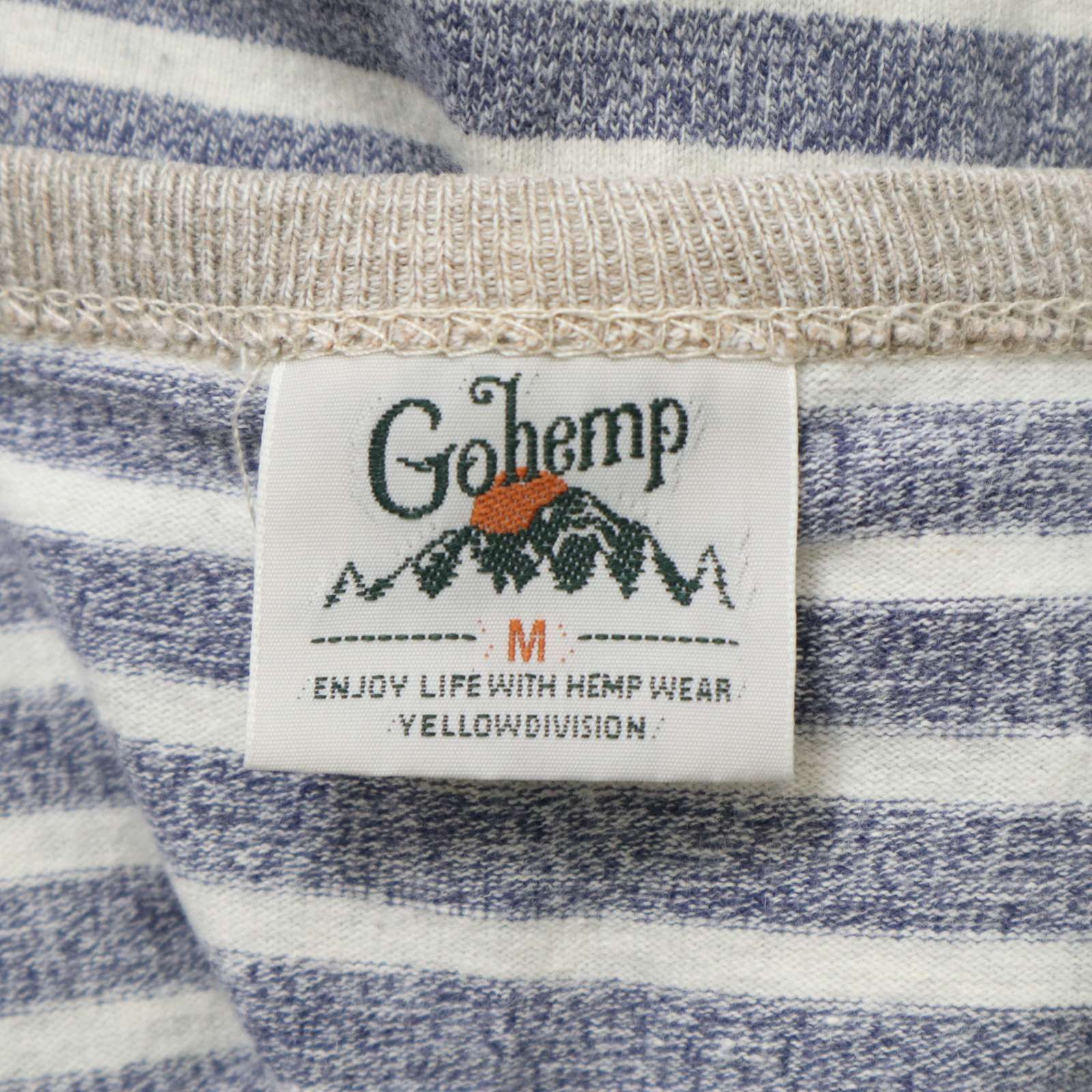 GOHEMP ゴーヘンプ 春夏 ポケット付き☆ ヘンプコットン 半袖 ボーダー 