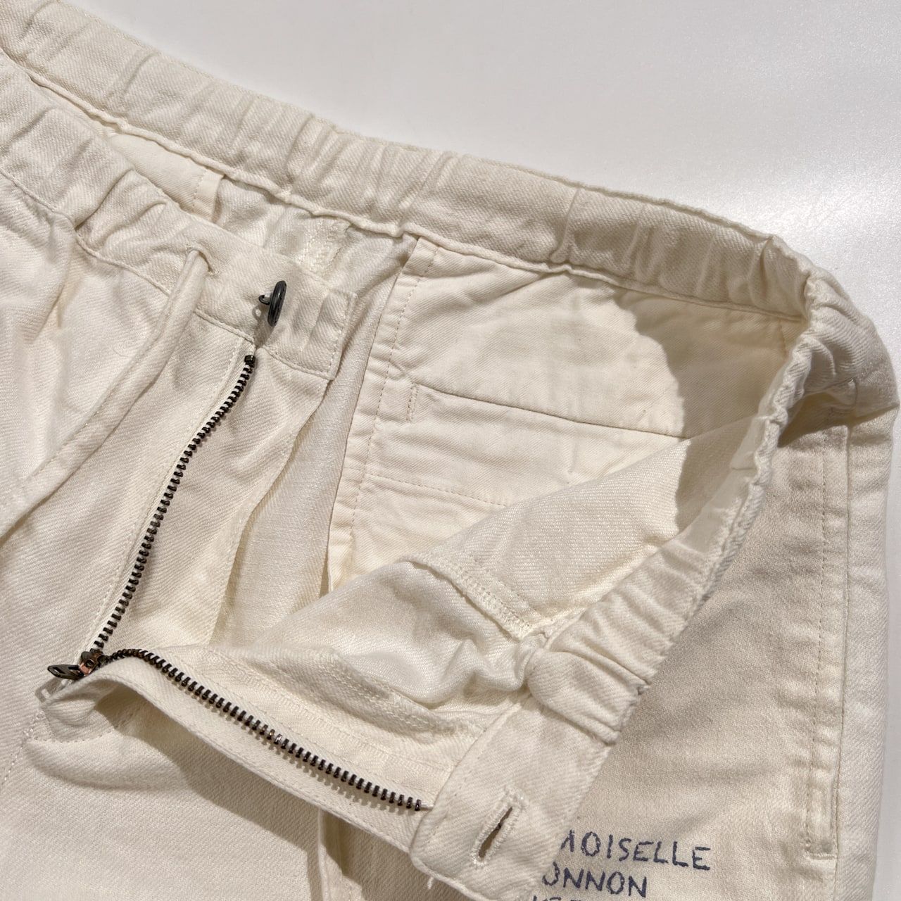 Mademoiselle NON NON マドモアゼルノンノン ロゴ入り コットン リネン