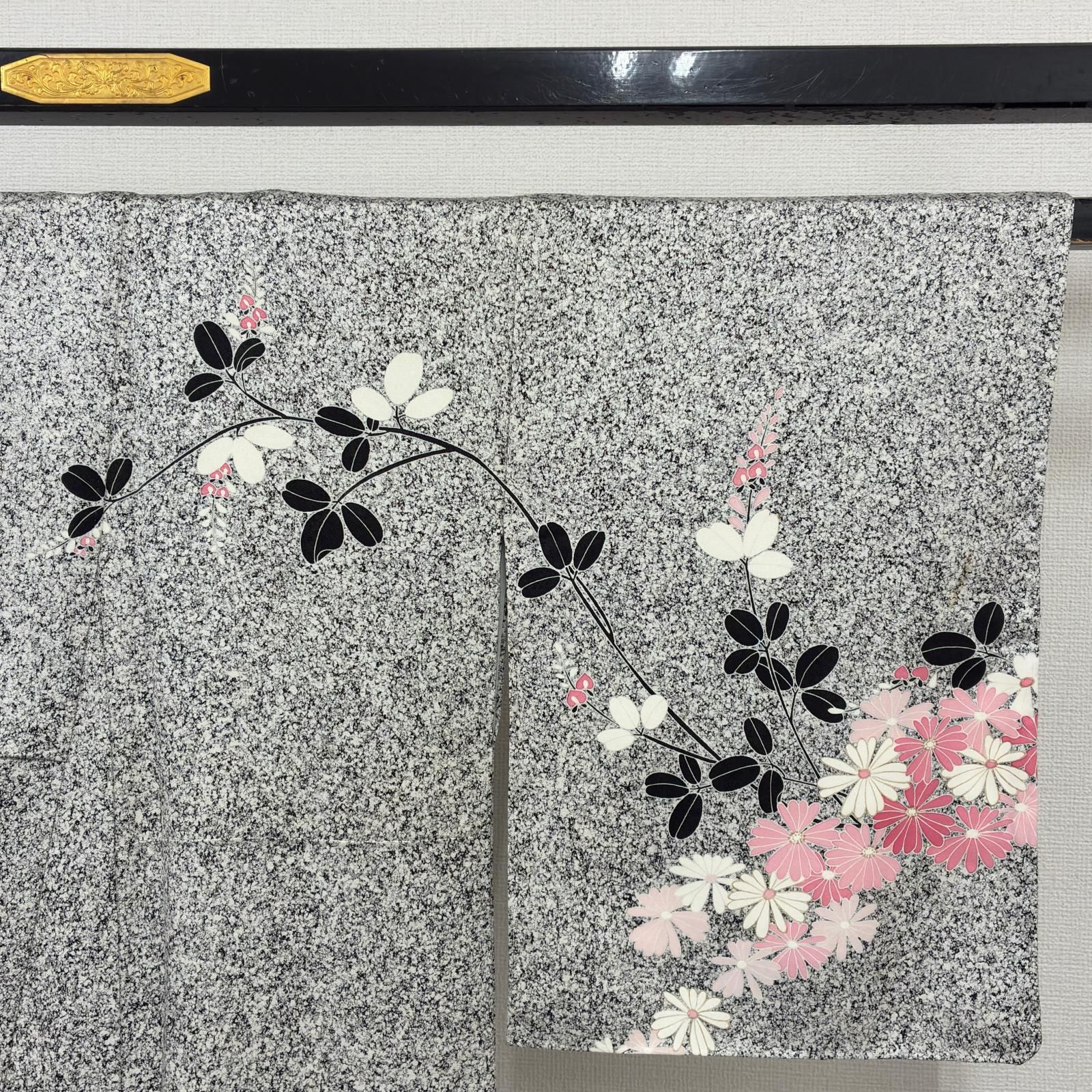 付け下げ 正絹 紋なし 叩き染め 素敵な花 袷 着物 MK-9656 - メルカリ
