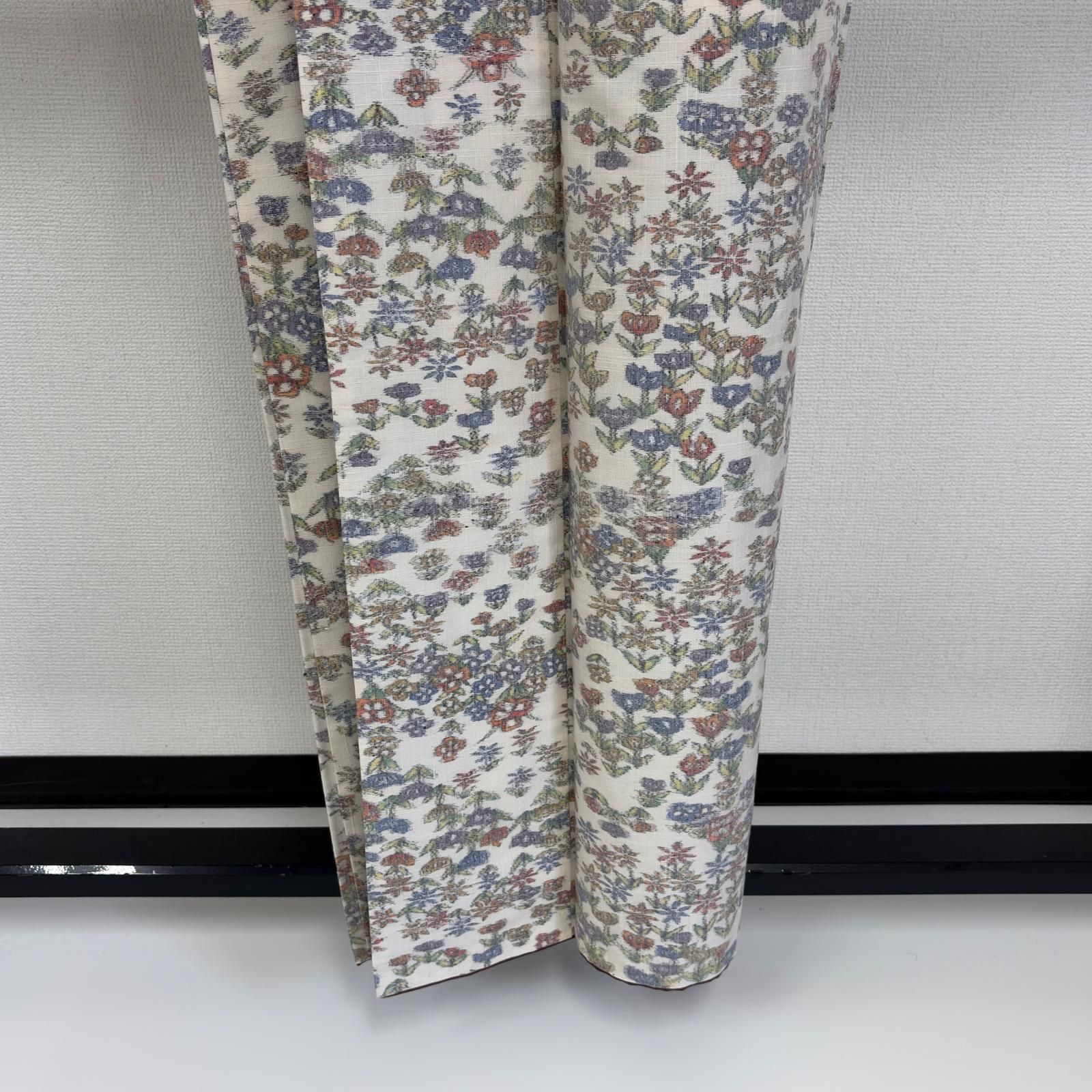 紬 正絹 真綿紬 細かな花草 袷 着物 MK-9915 - メルカリ