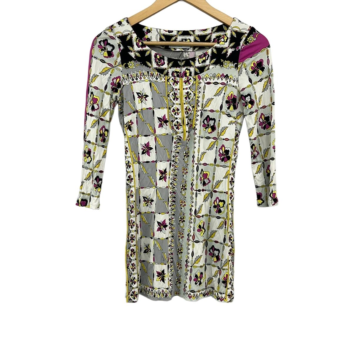 EMILIO PUCCI(PUCCI)(エミリオプッチ) チュニック レディース - 白×ライトグレー×マルチ 長袖