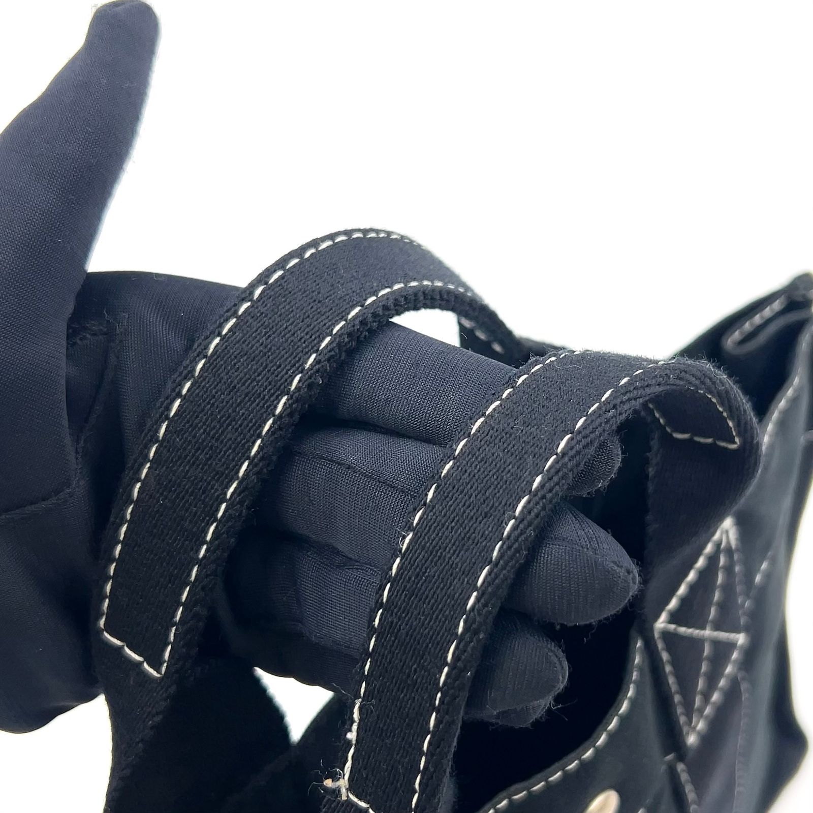 新着】HERMES ドーヴィルPM キャンバス ブラック トートバッグ 