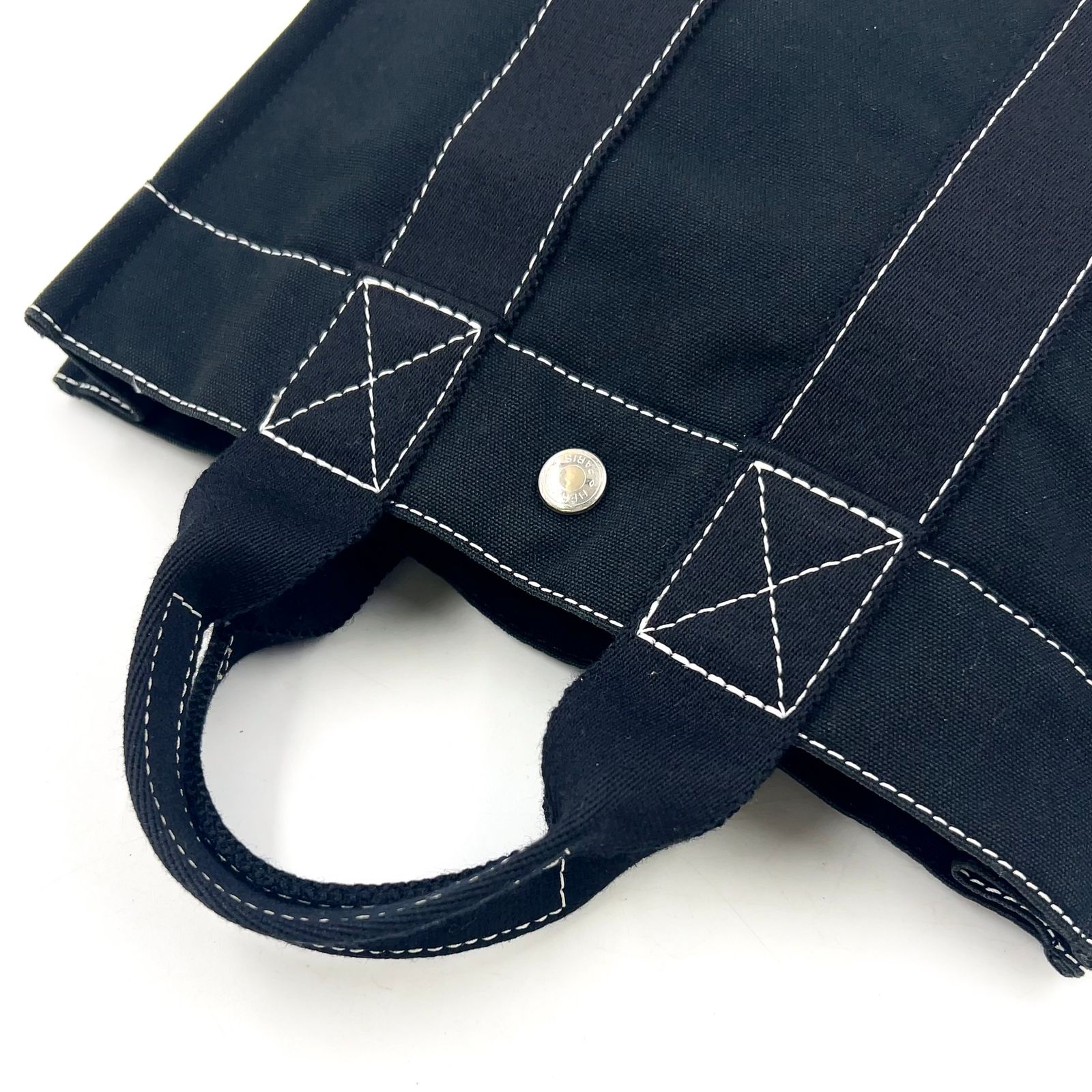新着】HERMES ドーヴィルPM キャンバス ブラック トートバッグ 