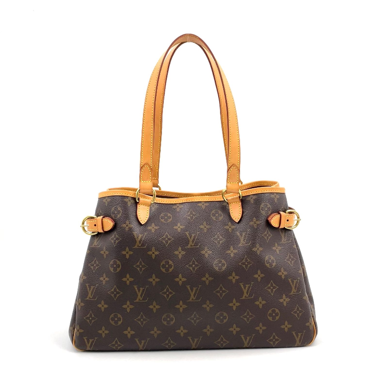 【新着】LOUIS VUITTON バティニョール オリゾンタル モノグラム モノグラム レザー、PVC ブラウン、ライトブラウン トートバッグ ゴールド M51154