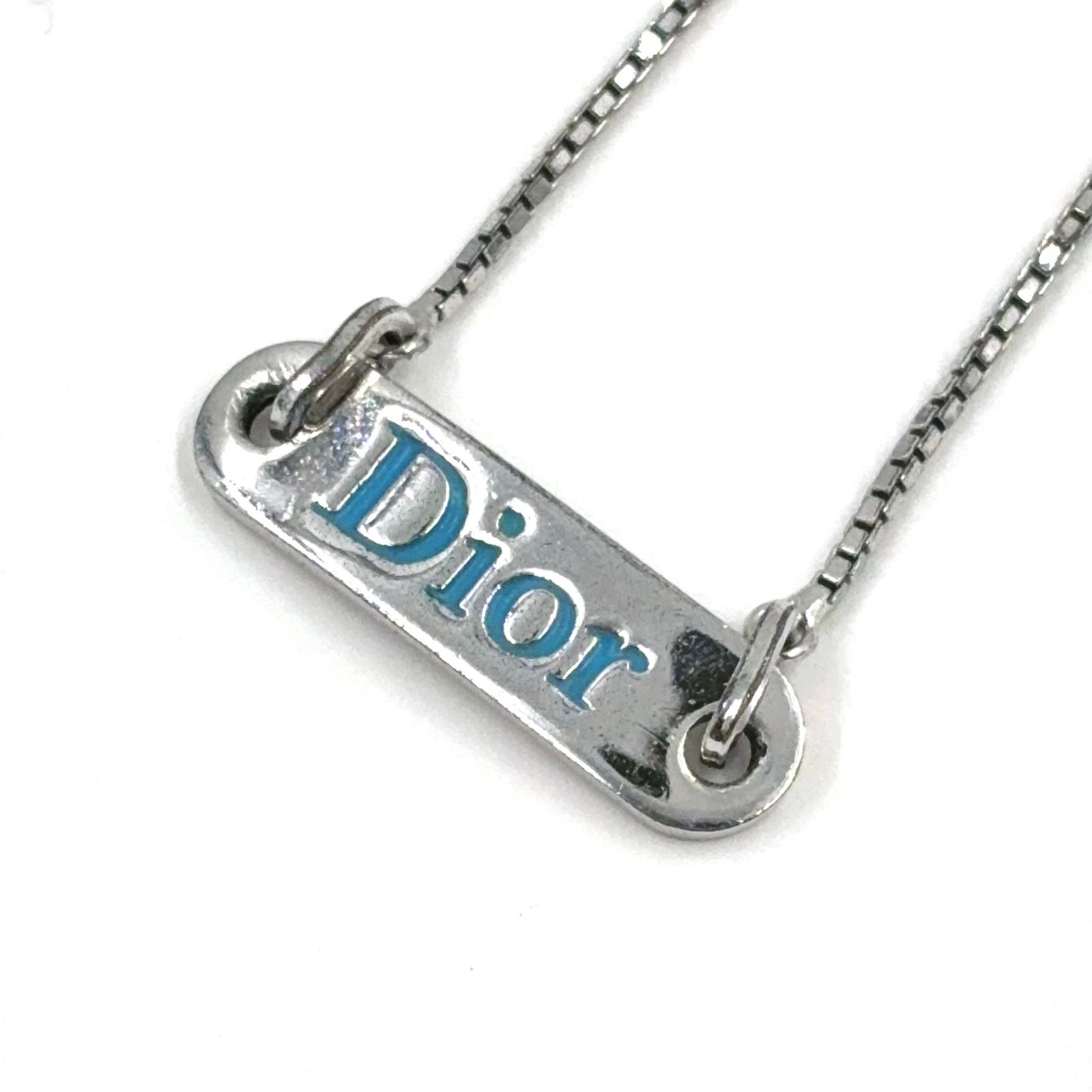 【新着】Christian Dior ロゴプレート メタル シルバー ブレスレット