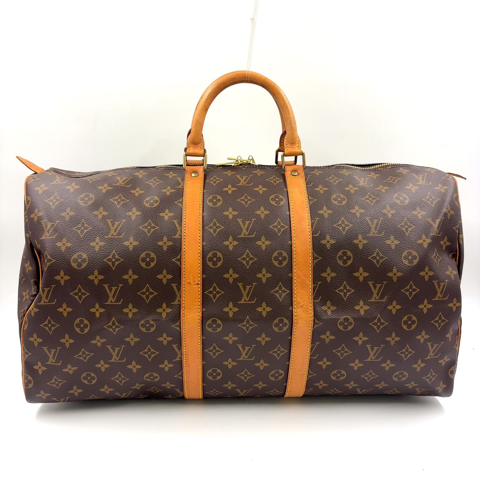 【新着】LOUIS VUITTON キーポル55 モノグラム モノグラム レザー、PVC ブラウン、ライトブラウン ボストンバッグ ゴールド M41424