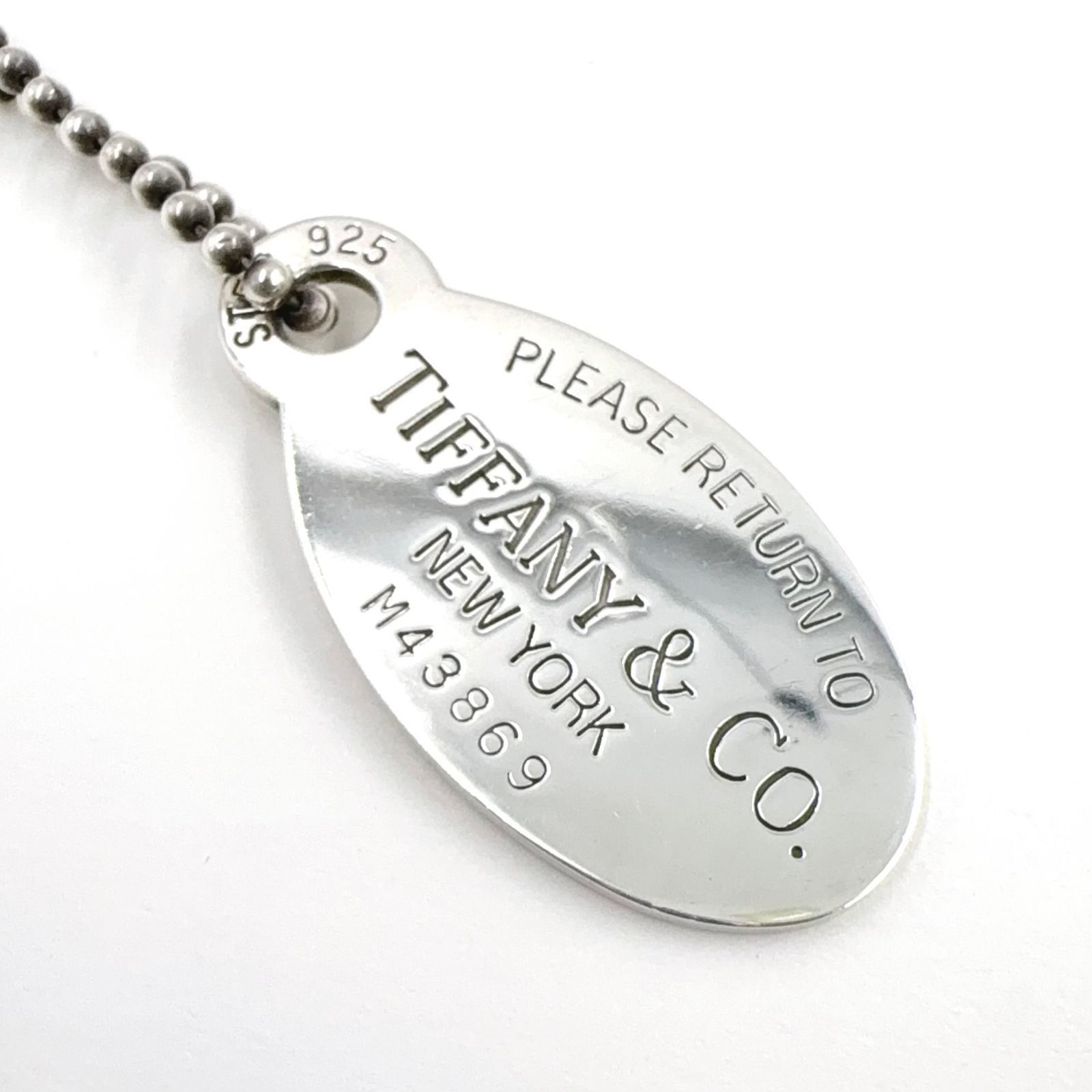 TIFFANY & Co. リターン トゥ オーバルタグ SV925 シルバー ネックレス