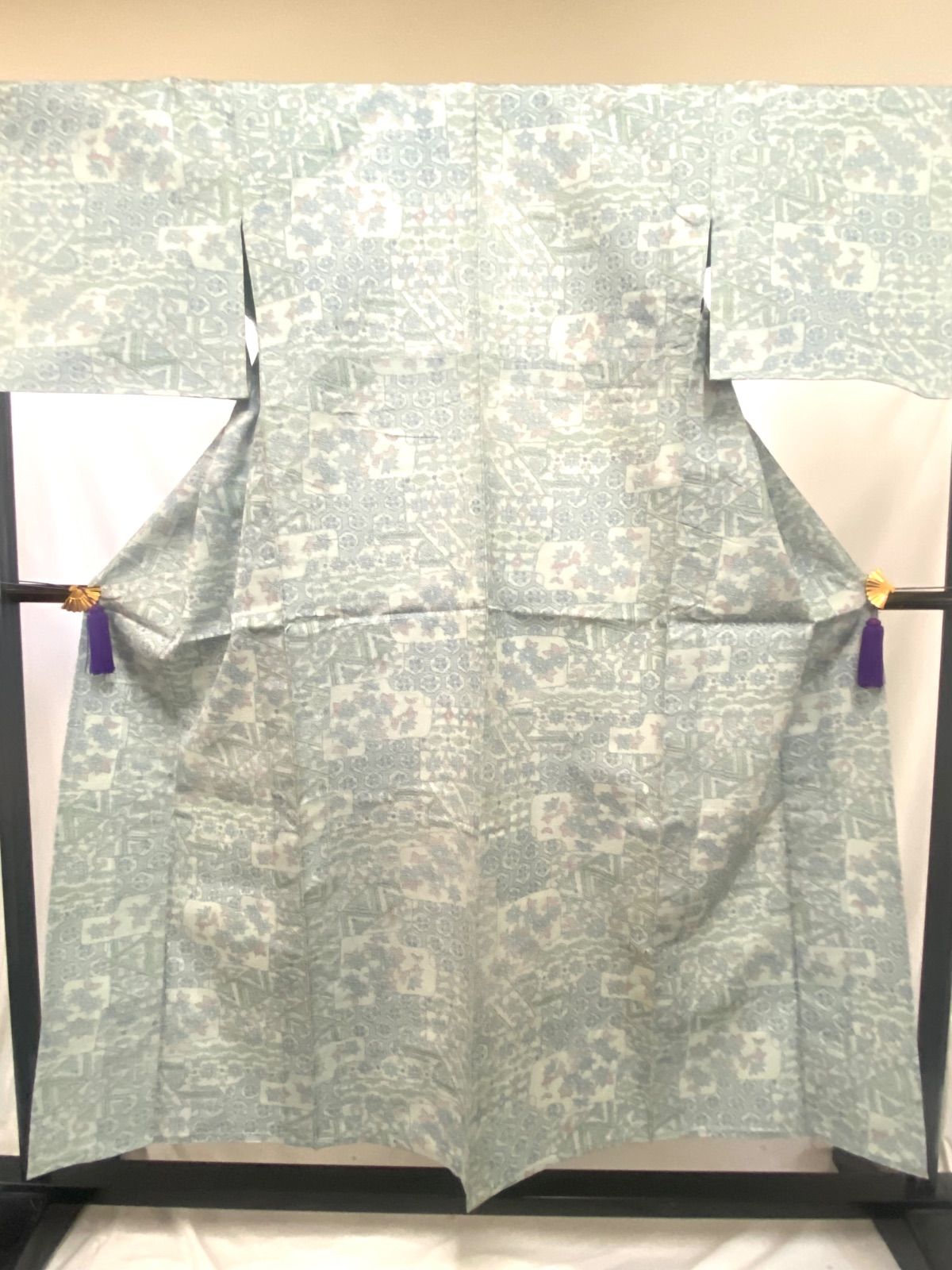 リメイク用 しつけ糸付き 大島紬など 紬の着物セット まとめ売り A-2 まとめ売り】リメイク用 紬 大島紬 正絹 5点 しつけ糸あり 着物 和装