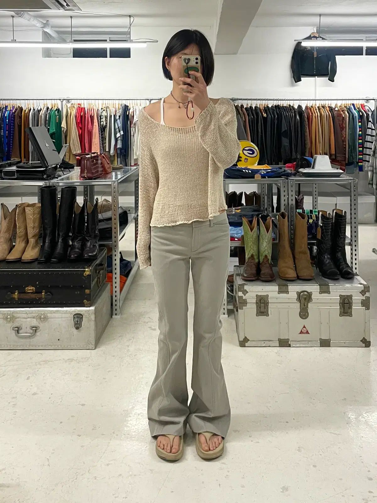 セオリー カーブ フレア パンツ