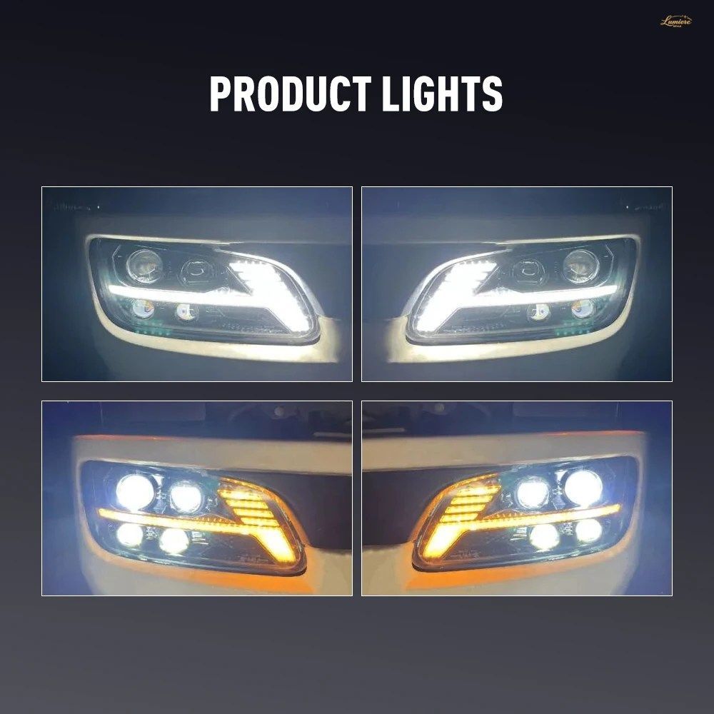 日野700 LEDプロジェクターヘッドライトアセンブリ 2個セット トラックライト フロントヘッドランプ DRL ウインカー カーヘッドライト