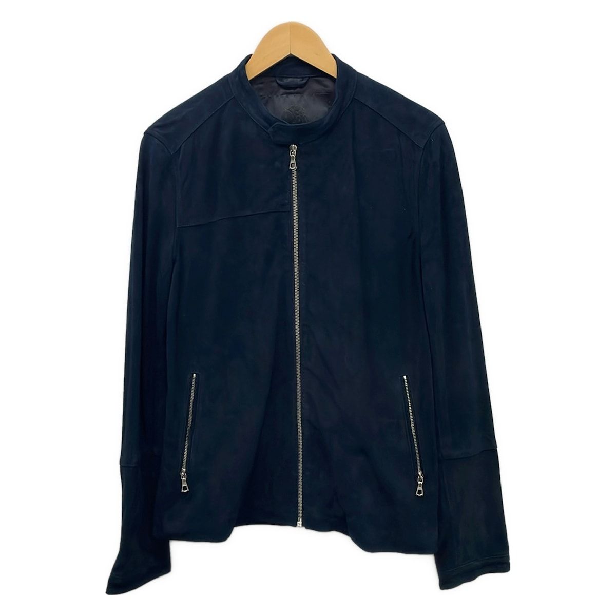 Pretty Green(プリティー グリーン) ブルゾン サイズ4 XL メンズ - ネイビー 長袖/スエード/ジップアップ/秋/冬