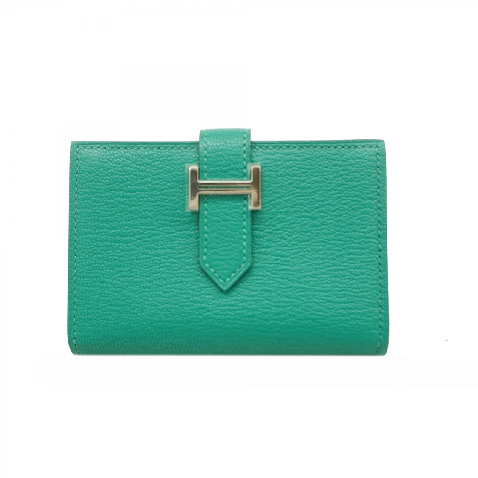 エルメス(Hermes) エルメス 名刺入れ・カードケース ベアン名刺入れ・カードケース シェブルミゾル ヴェールヴェローヌ D刻印レディース