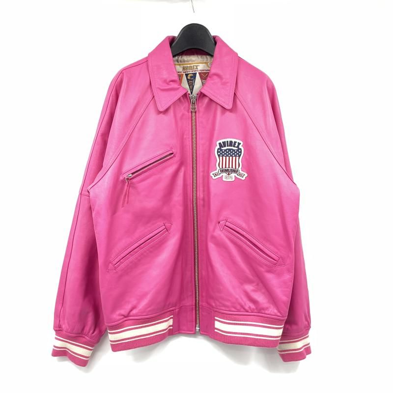 【中古】AVIREX LIGHT SIGNATURE VARSITY JACKET サイズL 783-4950016 アヴィレックス[17]