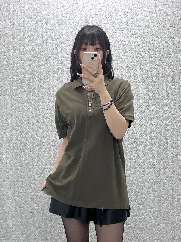 DIESEL オールドスクール カジュアル ヴィンテージ 抹茶カーキ 半袖 カラーTシャツ L C12220