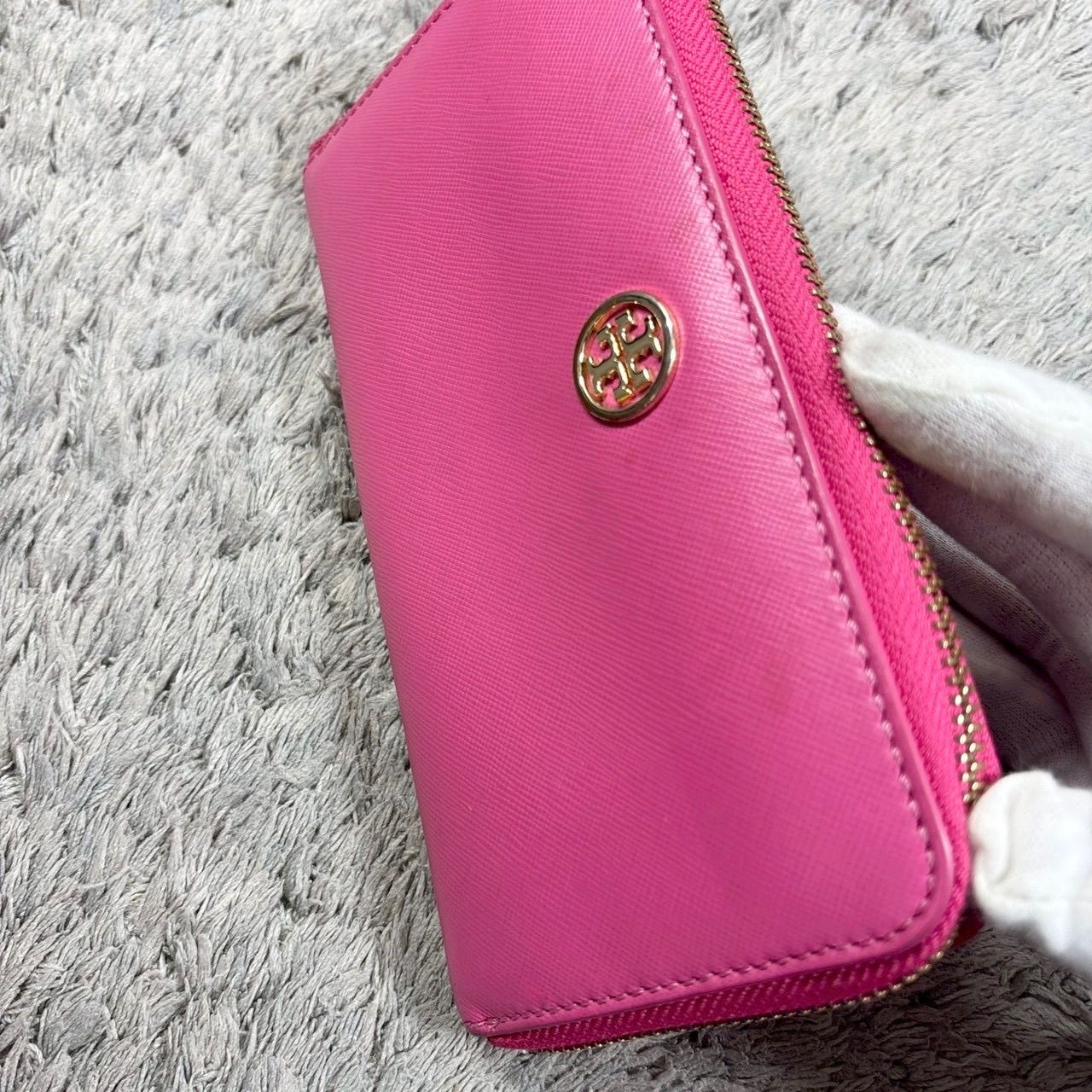 TORY BURCH トリーバーチ 長財布 ラウンドファスナー ゴールドロゴ金具 