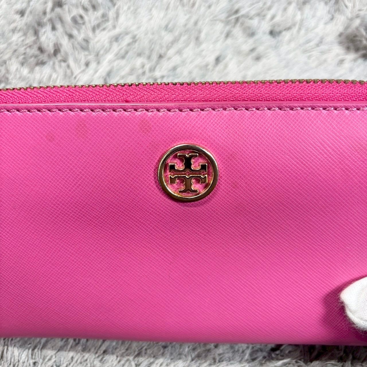 TORY BURCH トリーバーチ 長財布 ラウンドファスナー ゴールドロゴ金具 