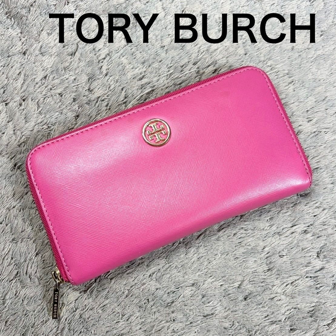 TORY BURCH トリーバーチ 長財布 ラウンドファスナー ゴールドロゴ金具