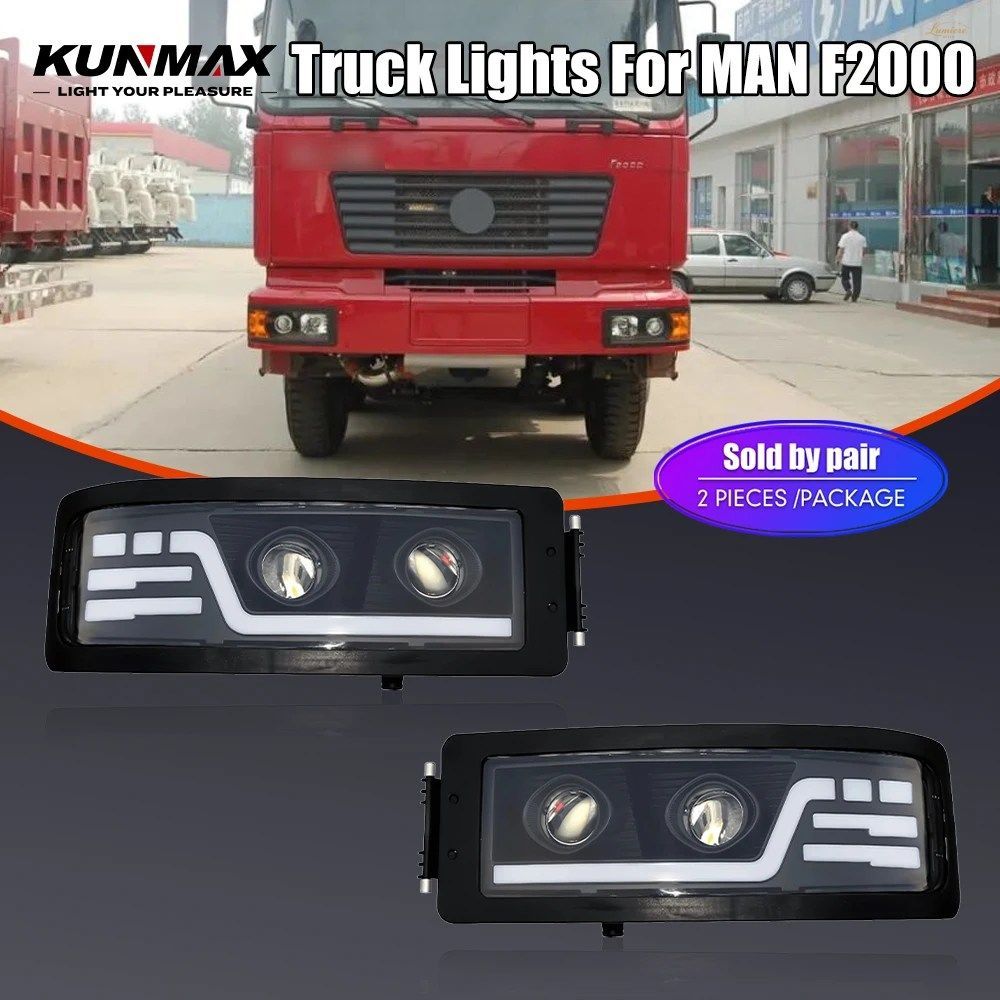 MAN F2000 大型トラック用 LED フォグランプ アセンブリ デュアルレンズ フォグランプ ドライビングランプ フロントバンパーライト 左右フ