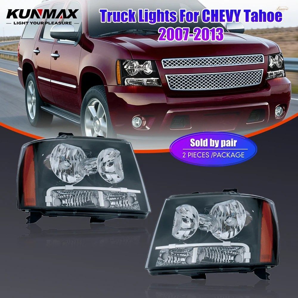 シボレー タホ 2007-2013 LED トラックライト プロジェクター ヘッドライト アセンブリ フロントヘッドランプ DRL ウインカー カーヘッドラ