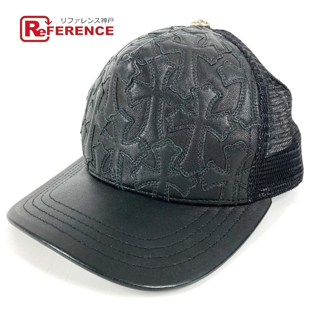 CHROME HEARTS クロムハーツ キャップ セメタリークロス レザーパッチ 革 レザー ブラック