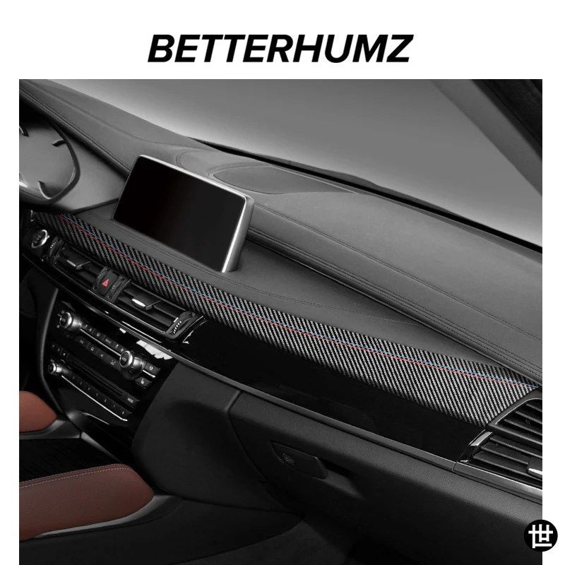  BMW X5 F15 X6 F16 2014-2018用カーボン車内センターコンソールダッシュボードパネルトリムストリップステッカー その他