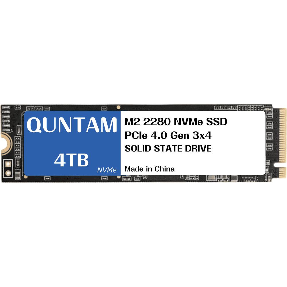 QUNTAM NVMe M.2 2280 4TB PCIe3.0 Gen3x4 3D NAND SSD Read:MAX3500MBs Write:MAX3000MBs ノートパソコン/デスクトップパソコン 内蔵ソリッドステートドライブ