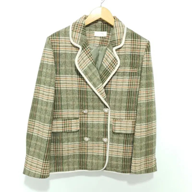 シンスゼン ハート パール CHECK ウール ジャケット M_M2878