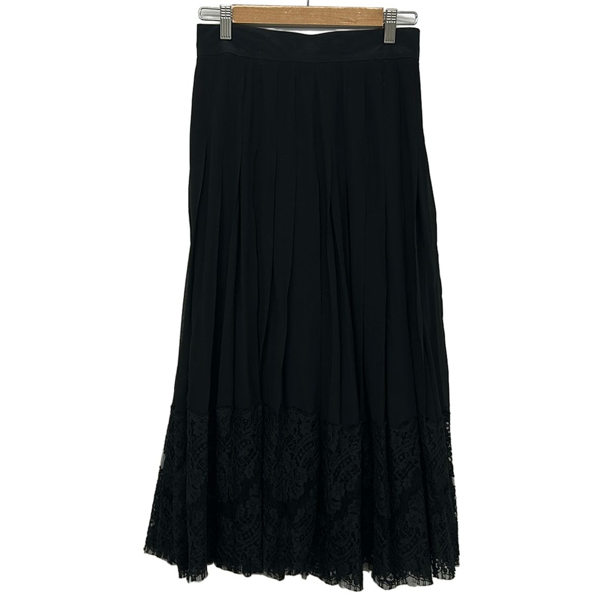 DOLCE&GABBANA(ドルチェアンドガッバーナ) ロングスカート サイズ38 S レディース - 黒 マキシ丈/レース